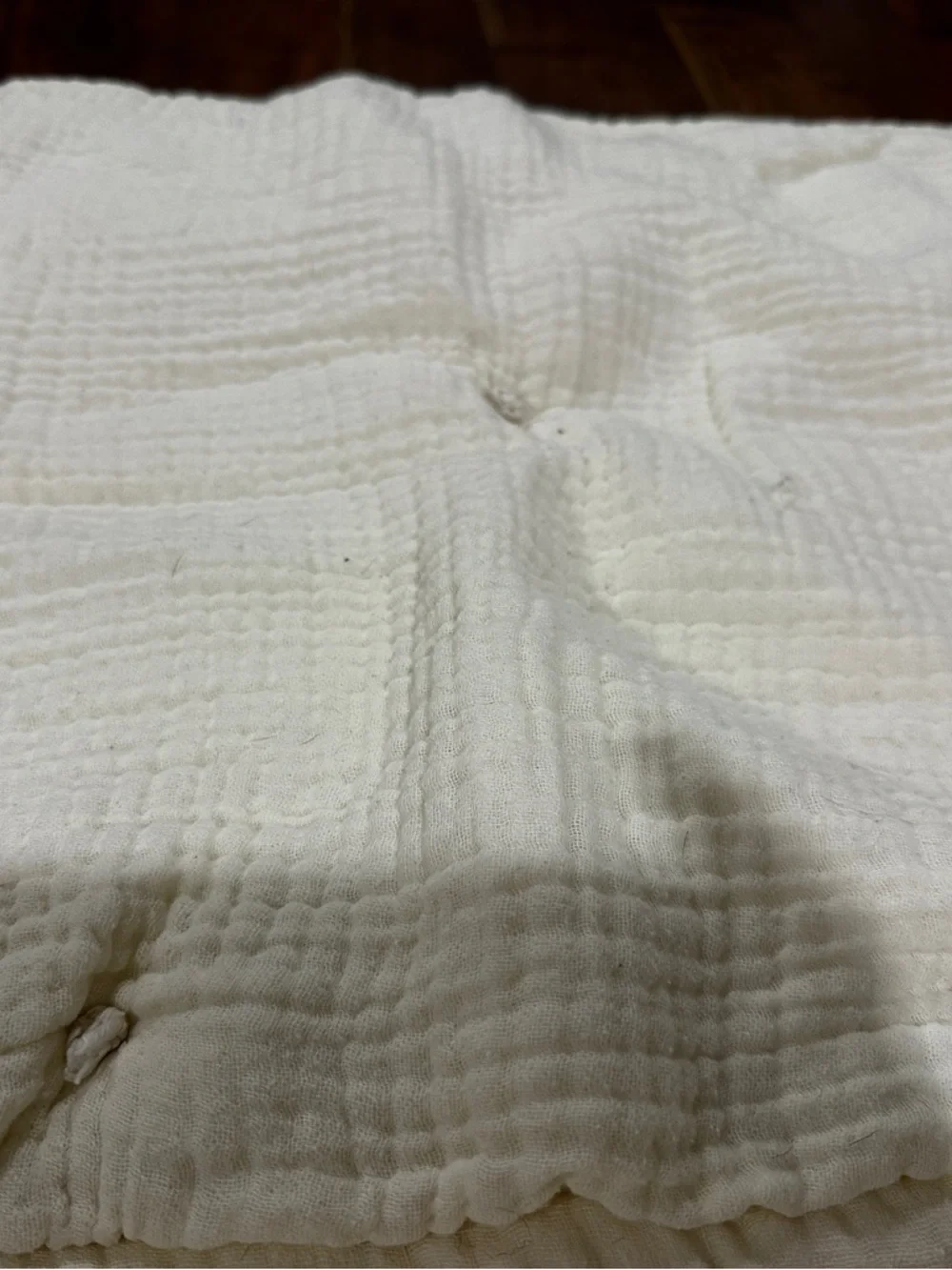 West Elm Cream Textured 100% Cotton Gauge Duvet Size King